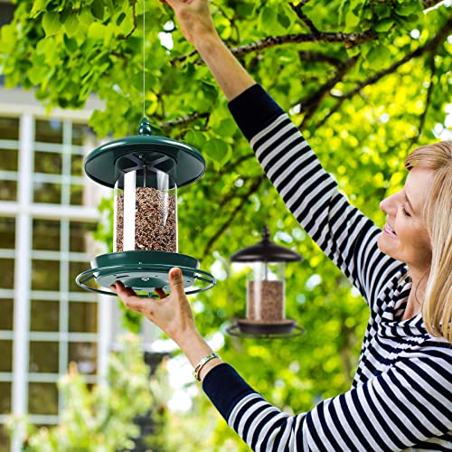Metal Roof Bird Feeder for Outdoors