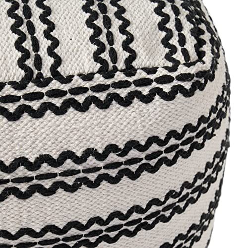 Boho Handmade Fabric Cube Pouf Ottoman Foot Stool