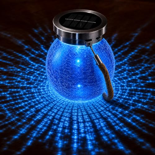 Solar Glass Jar Lantern RGB Color Changing (2 Count)