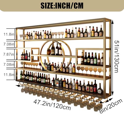 47.2in Large Wall Mounted Wine Rack