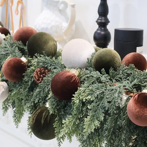 15PCS Velvet Christmas Ornaments (15 Count)