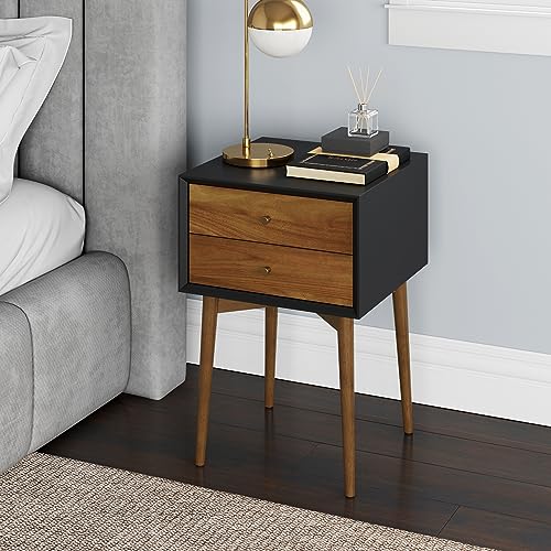 Harper Modern Nightstand Side Accent or End Table with Storage Drawer
