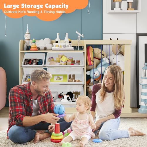 Kids Bookshelf Toy Storage w (6 Count)