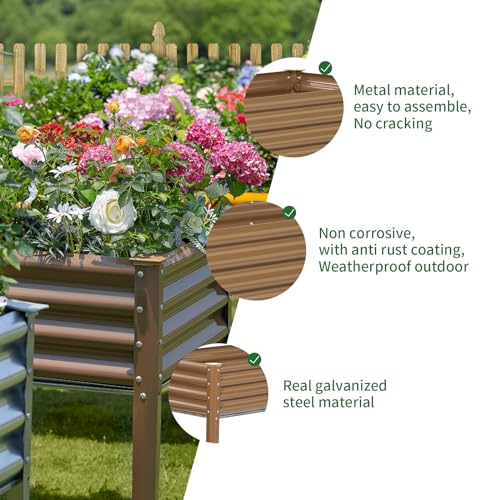 Galvanized Raised Garden Bed with Legs