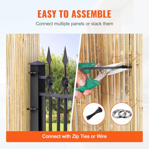 Natural Bamboo Privacy Fence Screen (96 Sq Ft)