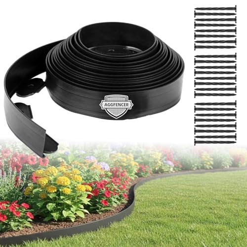 Landscape Edging 1.5in Garden Edging Borders No Dig 100ft (184 Count)