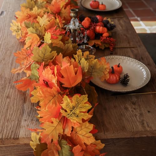 6PCS Orange Leaf Garland (33.6 Foot)