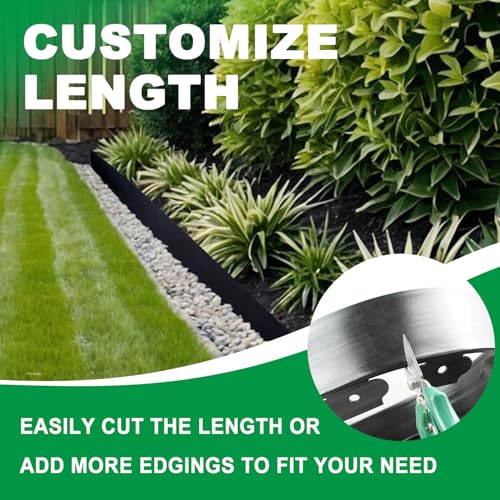Hugeleaf Landscape Edging Kit Garden Edging 40 Ft with 48pcs Spikes (48 Count)