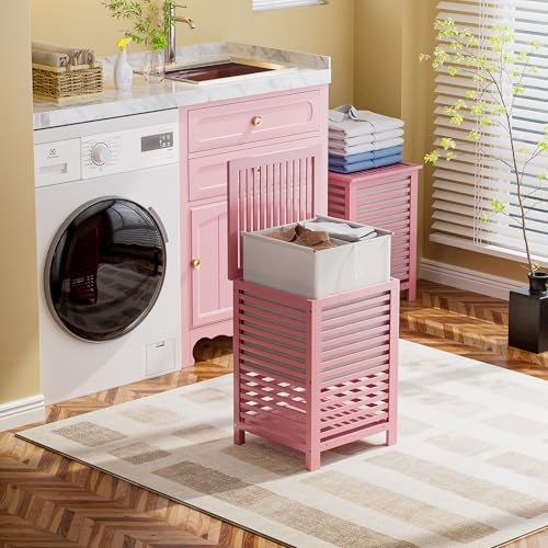 Double Laundry Hamper with Lid