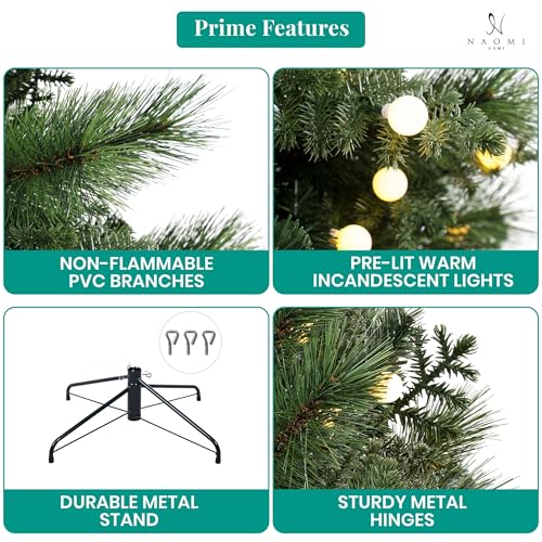 Evangeline 9ft Prelit Artificial Christmas Tree with 2514 Branch Tips