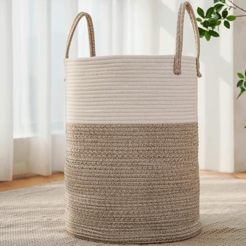 60L Cotton Rope Laundry Basket Hamper
