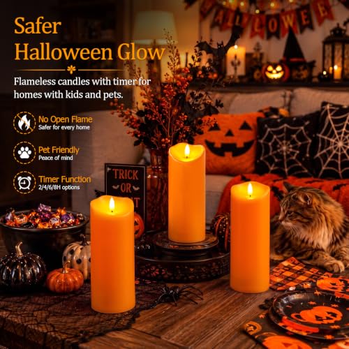 Halloween Orange Waterproof LED Candles