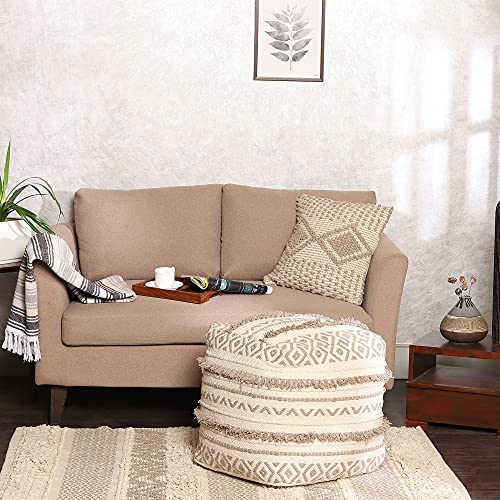 Pouf with Filler Cube Bean Bag Pouffe