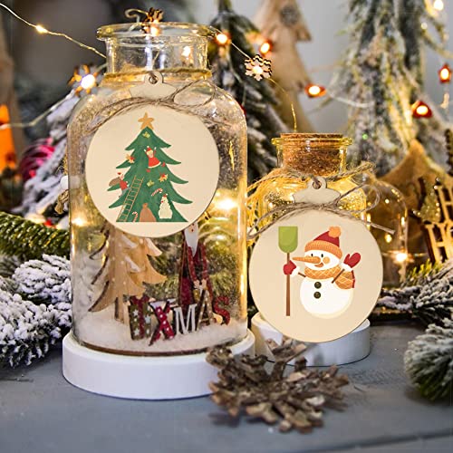 50PCS DIY Wooden Christmas Ornaments (50 Count)