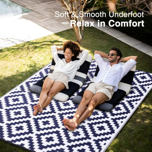 Outdoor Rug 6x9 ft Waterproof Reversible Mat