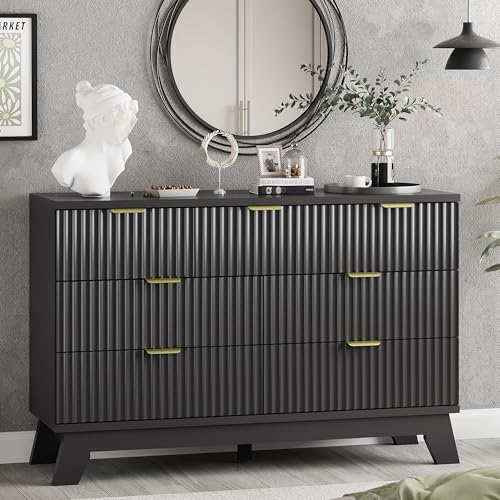 Fluted Dresser for Bedroom with 7 Drawers