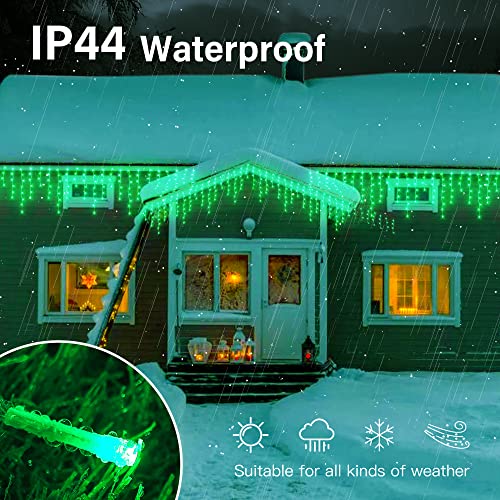 Green Christmas Icicle Lights