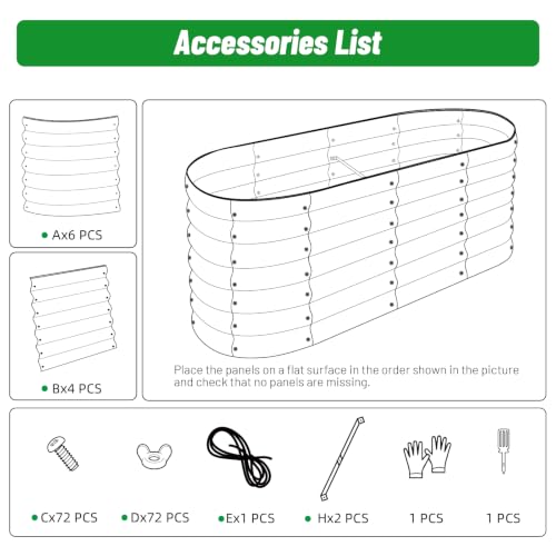 Galvanized Steel Raised Garden Bed Kit