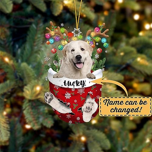 Great Pyrenees 2 Dog Christmas Ornament