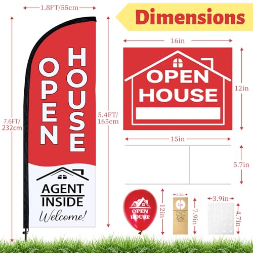 44 Pcs Open House Signs for Real Estate Agent Supplies (44 Count)