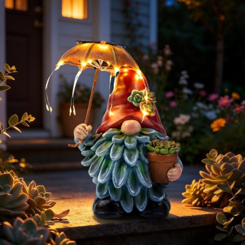 Solar Outdoor Statues Gnome Garden Decor (24 Count)