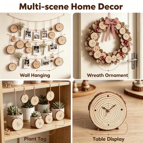 50Pcs Wood Slices for Crafts (50 Count)