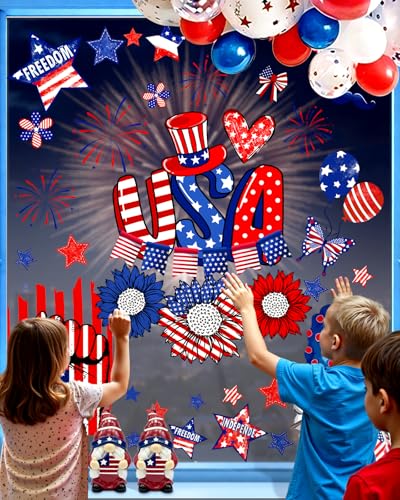 4th of July Window Clings (9 Count)