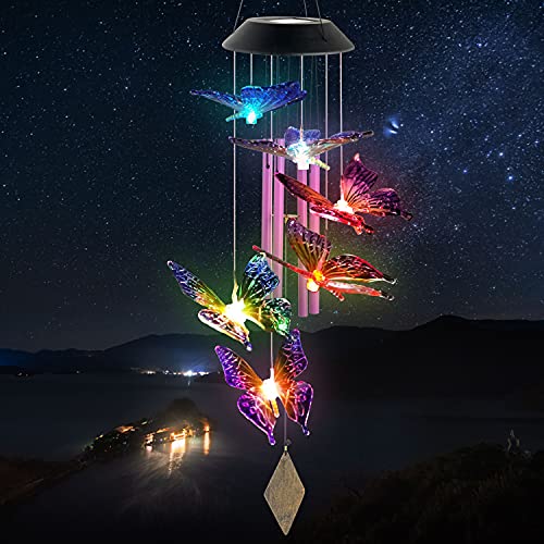 Butterfly Solar Wind Chimes