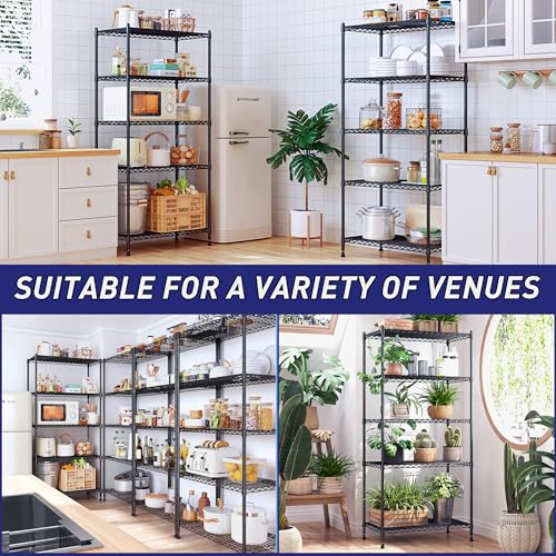 1010LBS Storage Shelves Adjustable Metal shelving Unit 5 Tier Wire Shelving (3 Count)