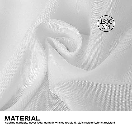 5 Pack 90x156 Inch White Tablecloth for 8 Foot Rectangle Tables (5 Count)