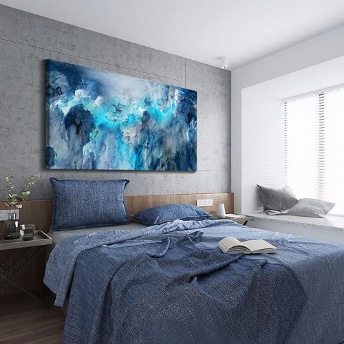 Blue Abstract Canvas Wall Art