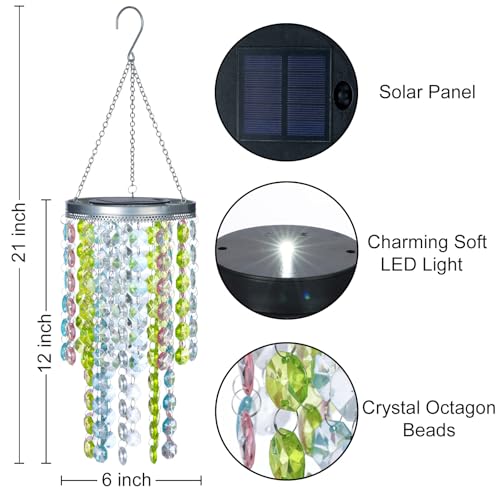 Hanging Solar Chandelier Light Outdoor Waterproof