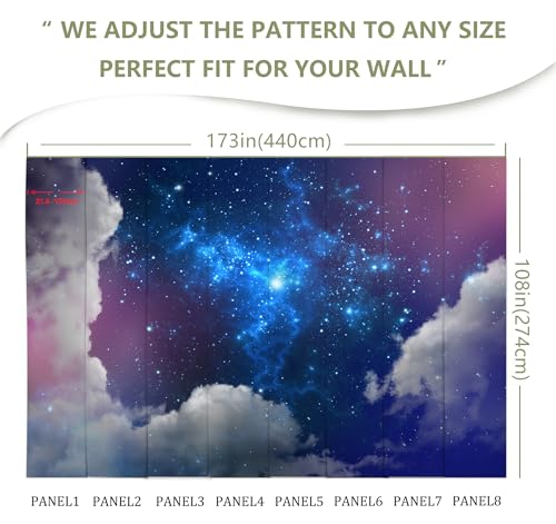 Galaxy Starry Cloud Wallpaper for Ceiling Starry Sky Wall Mural