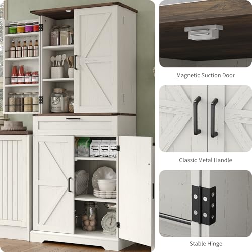 72'' Kitchen Storage Pantry Cabinet