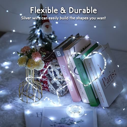 2 Pack Solar String Lights Outdoor Total 66FT 200LED Fairy Lights (2 Count)