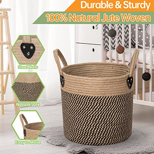 Round Woven Basket with Handles