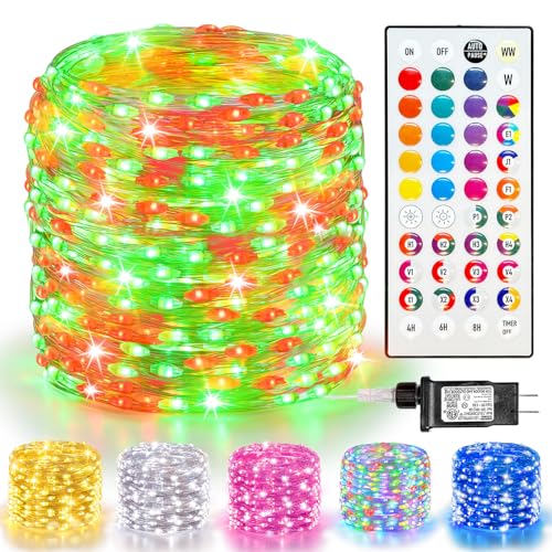 99 FT Color Changing Led Fairy Lights Plug in with Remote