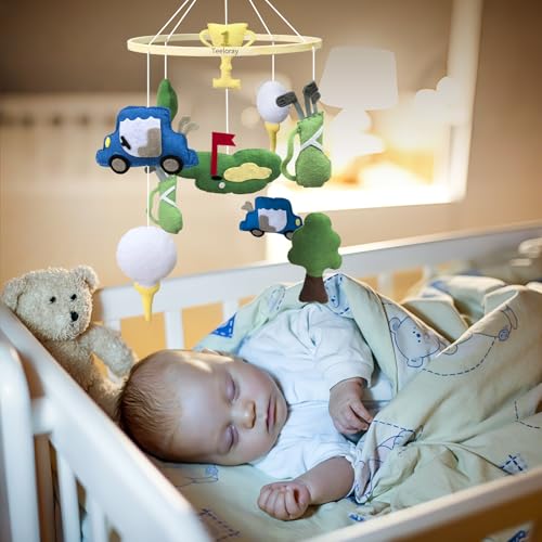 Baby Crib Mobile Golf Mobile for Boys Handmade Toddler Room Decor
