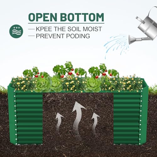 6x3x3ft Rectangular Galvanized Raised Garden Beds