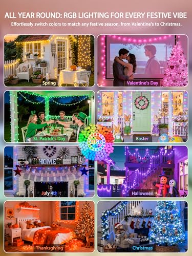 400 LED RGB String Lights Indoor for Bedroom Plug in (132 Foot)