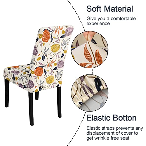 Pattern Chair Covers for Dining Room Set of 6