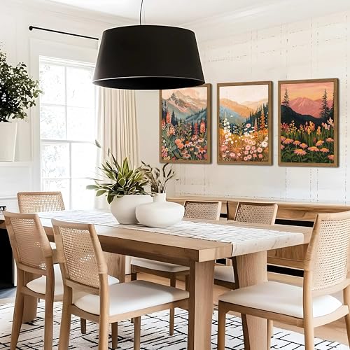 Boho Colorful Landscape Wall Art Set of 3