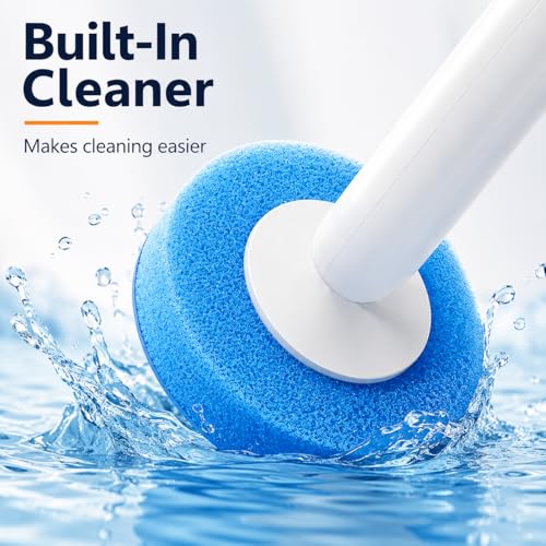 Disposable Toilet Brush with 48 Refills and Replaceable Scrubber Heads