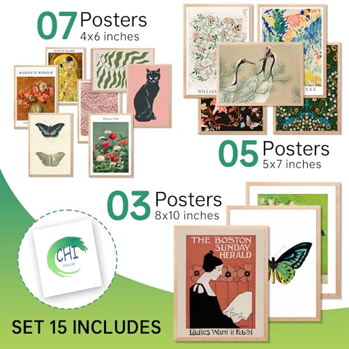 15 Pcs Eclectic Wall Decor (15 Count)