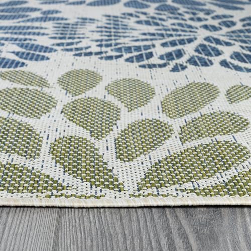 Outdoor Rug 5x7 Modern Exotic Tropical Leaf Area Rugs for Indoor and Outdoor Patio Deck Porch Garden Water Resistant Washable Outside Carpet