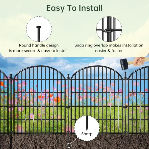 10 Panels No Dig Decorative Garden Fence (10 Count)