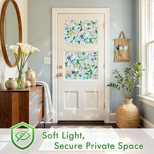 Rainbow Stained Glass Window Privacy Film