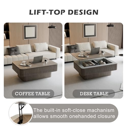 Lift Coffee Table with Storage & Adjustable Height