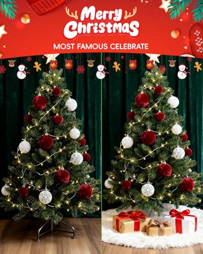 60 Inches Faux Fur Christmas Tree Skirt