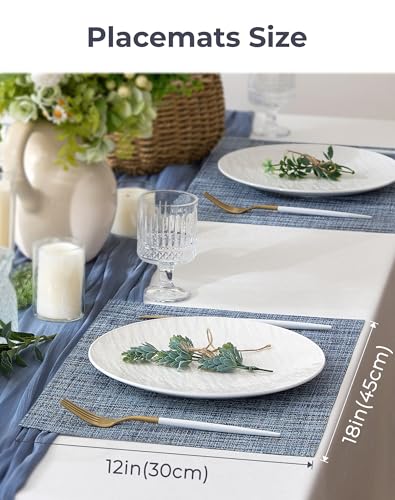 Woven Vinyl Placemats Set of 4 (3.2 Count)